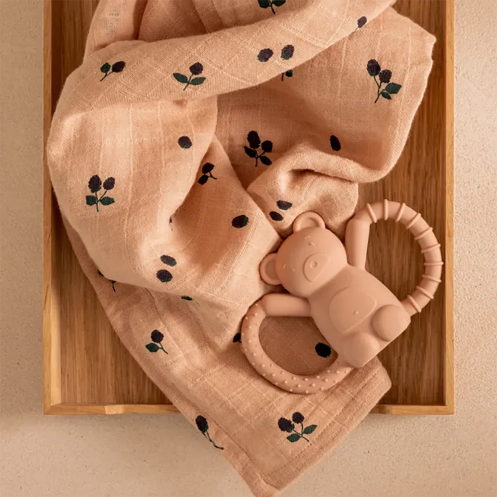 Liewood Lewis muslinfiltar 2-p Mini Berry / Pale tuscany