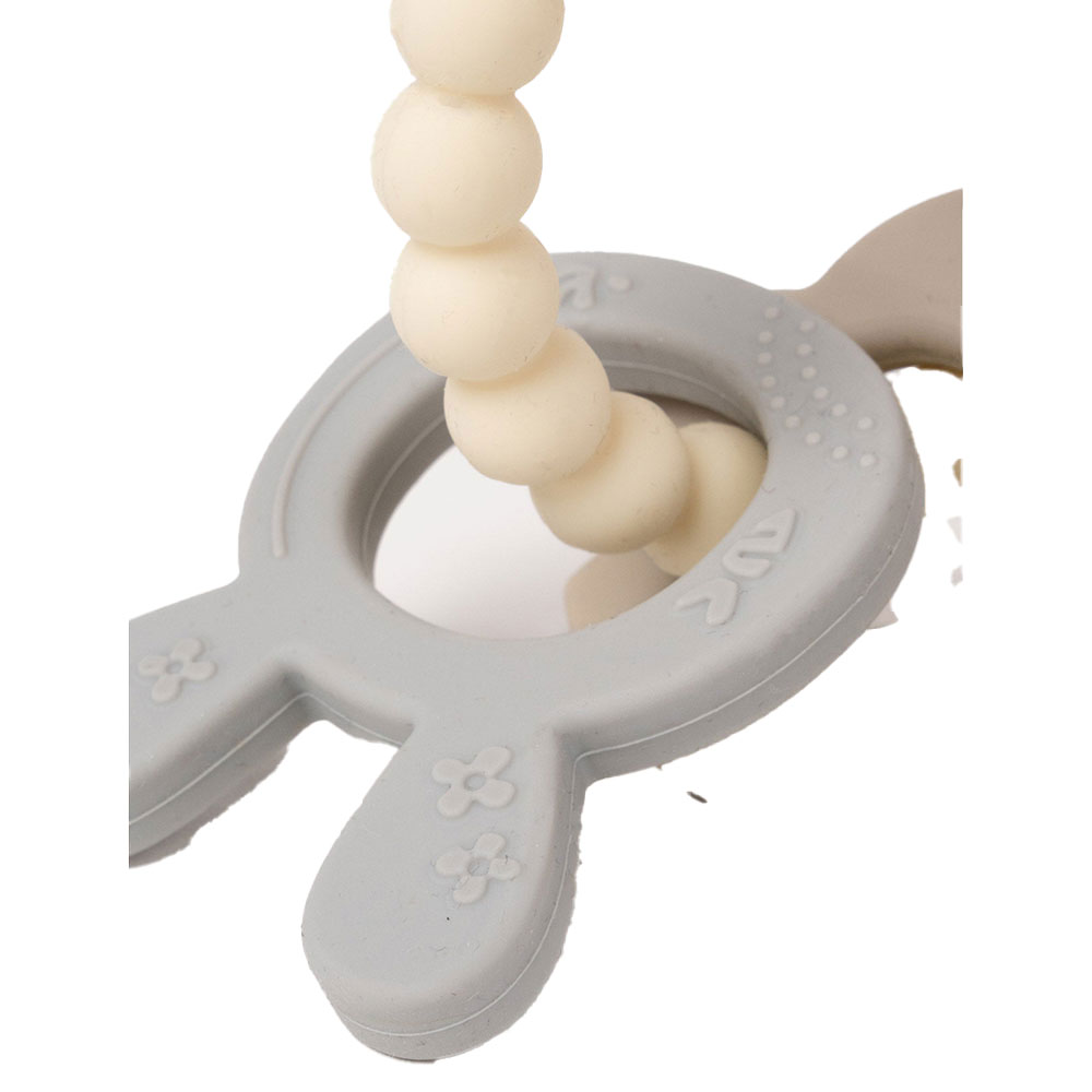 Teddykompaniet Bitring i silikon&trä cream