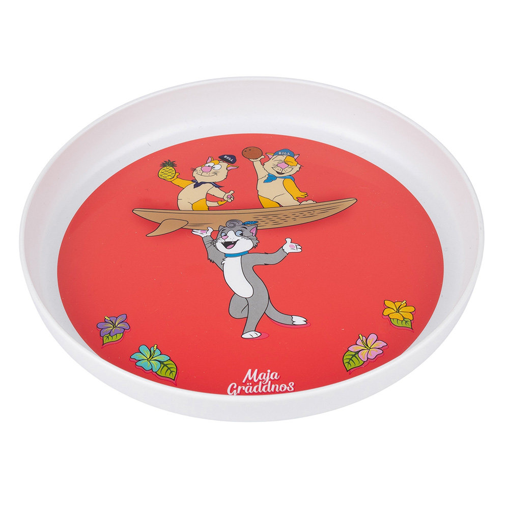 Rätt Start Pelle Svanslös Flat tallrik med kant korall