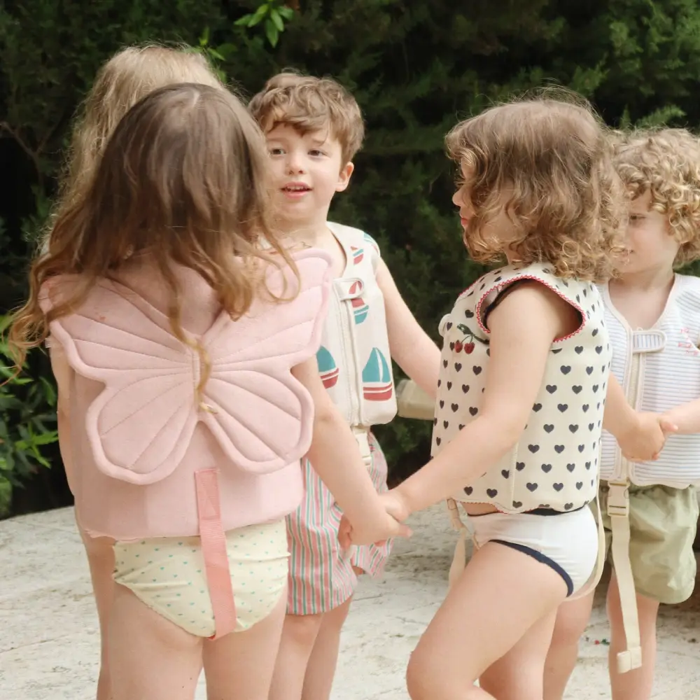 Konges Slöjd Piper simväst Powder Pink 3-6år