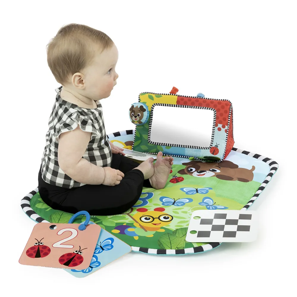 Baby Einstein Discovery Garden Tummy Time Mat & Mirror