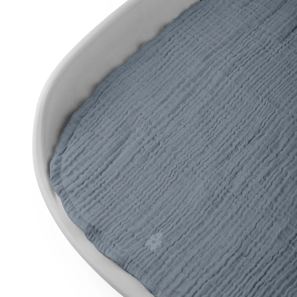 Sebra Skötbäddsunderlägg  2-pack muslin blue