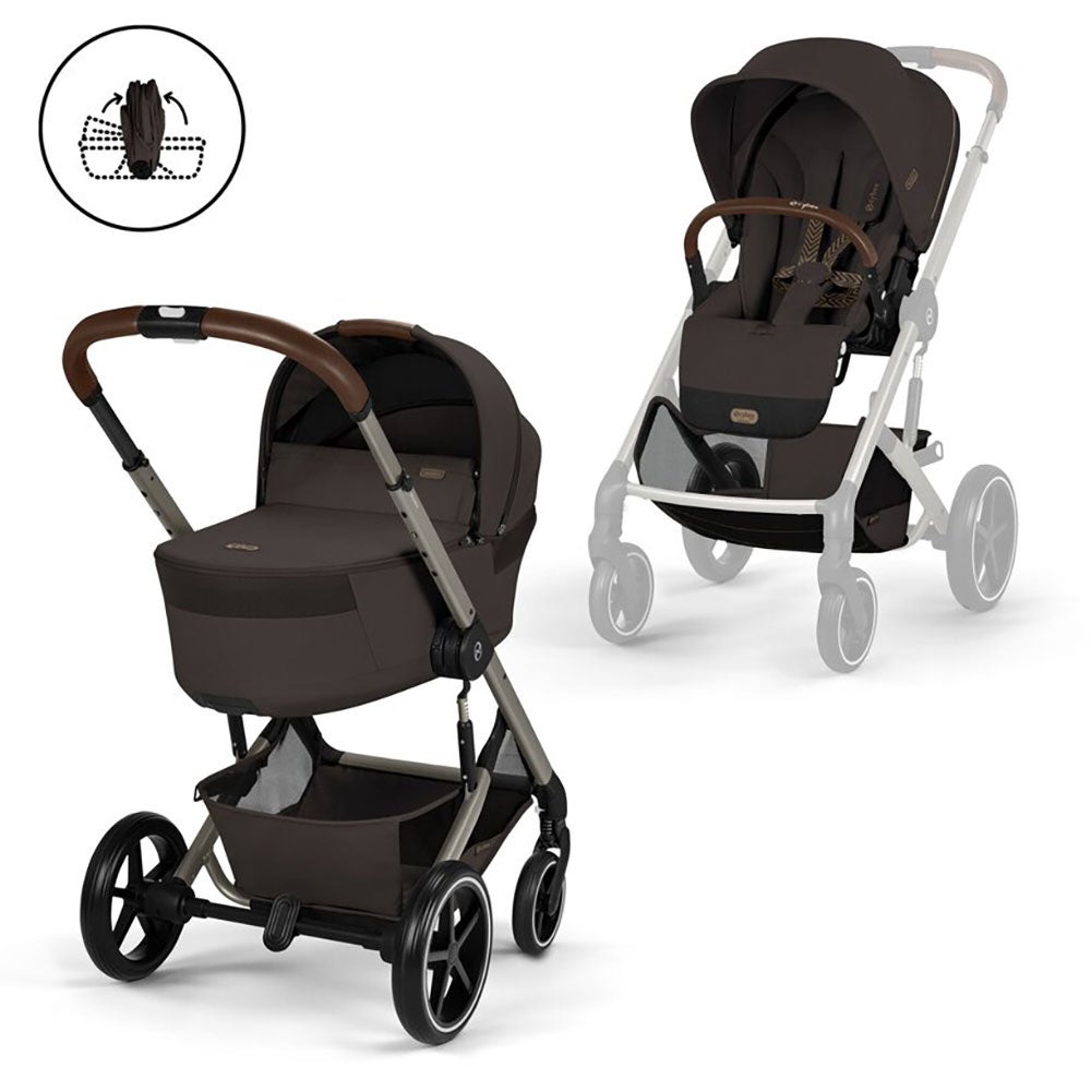 Cybex Balios s lux tpe incl. hopfällbar liggdel chocolate brown
