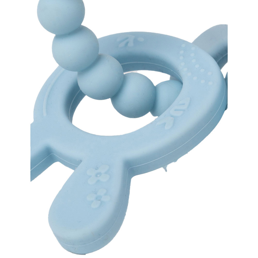 Teddykompaniet Bitring i silikon&trä teal