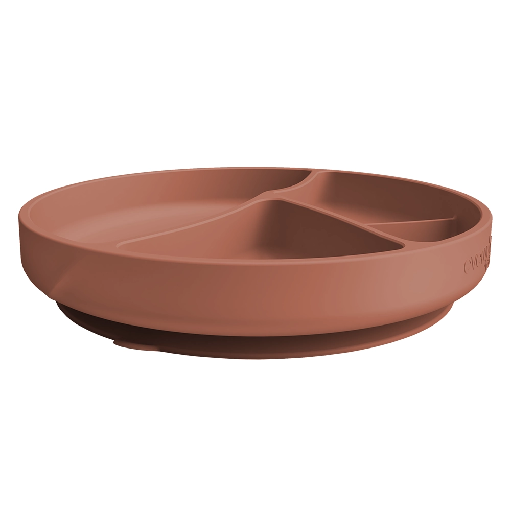 Everyday Baby Silikontallrik med sugkopp Nature Red