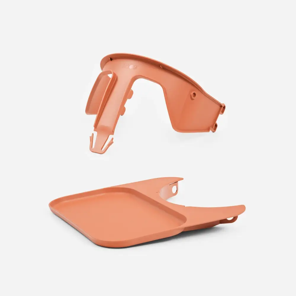 Kaos Klapp babyset Safety Rail & bricka Terracotta Pink