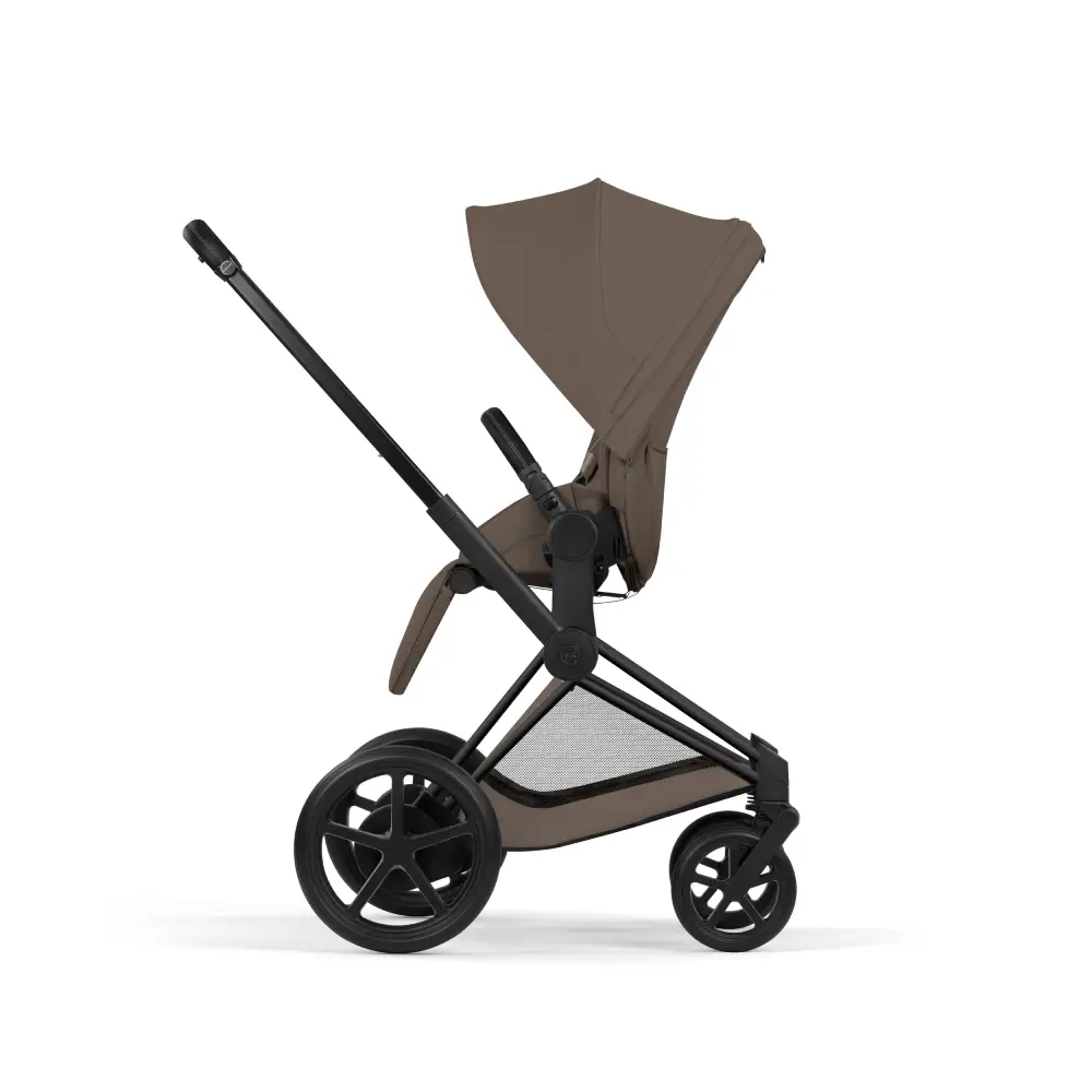 Cybex ePriam Barnvagn Matt Black/Coconut Brown