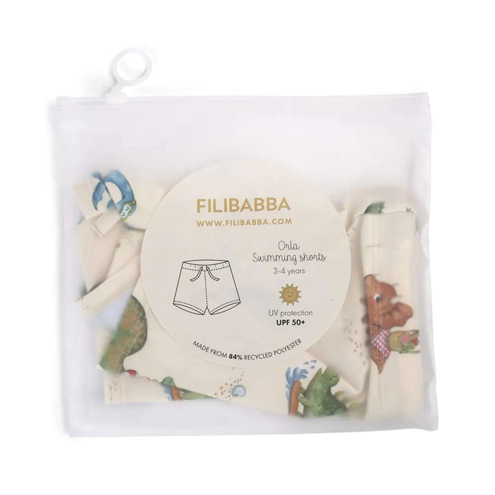 Filibabba Orla Badshorts 3-4 år - Dino Beach