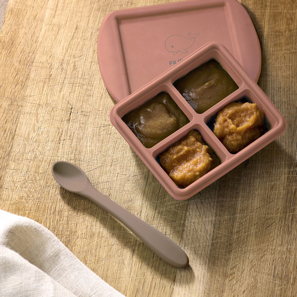 Filibabba skedar silikon 3-pack Rose Mix