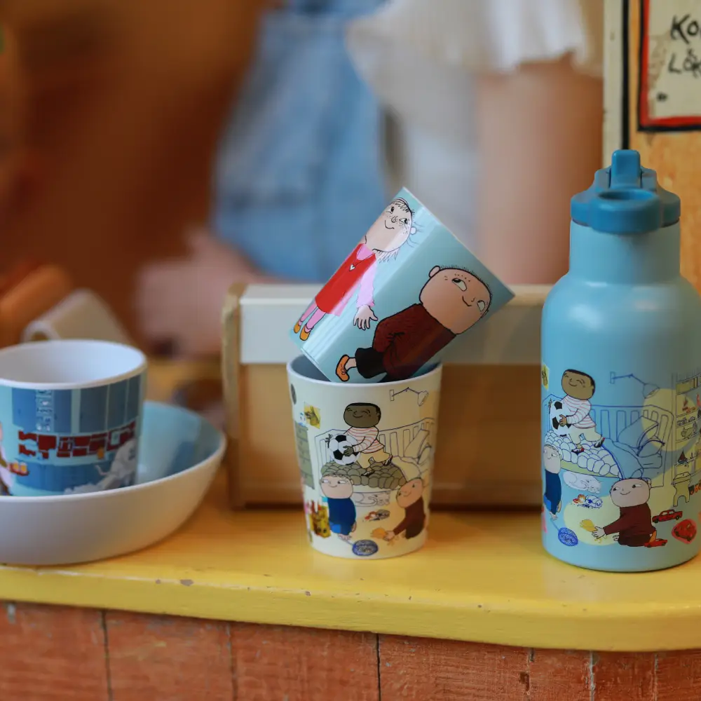 Rätt start Alfons Åberg Tumblermugg vänner