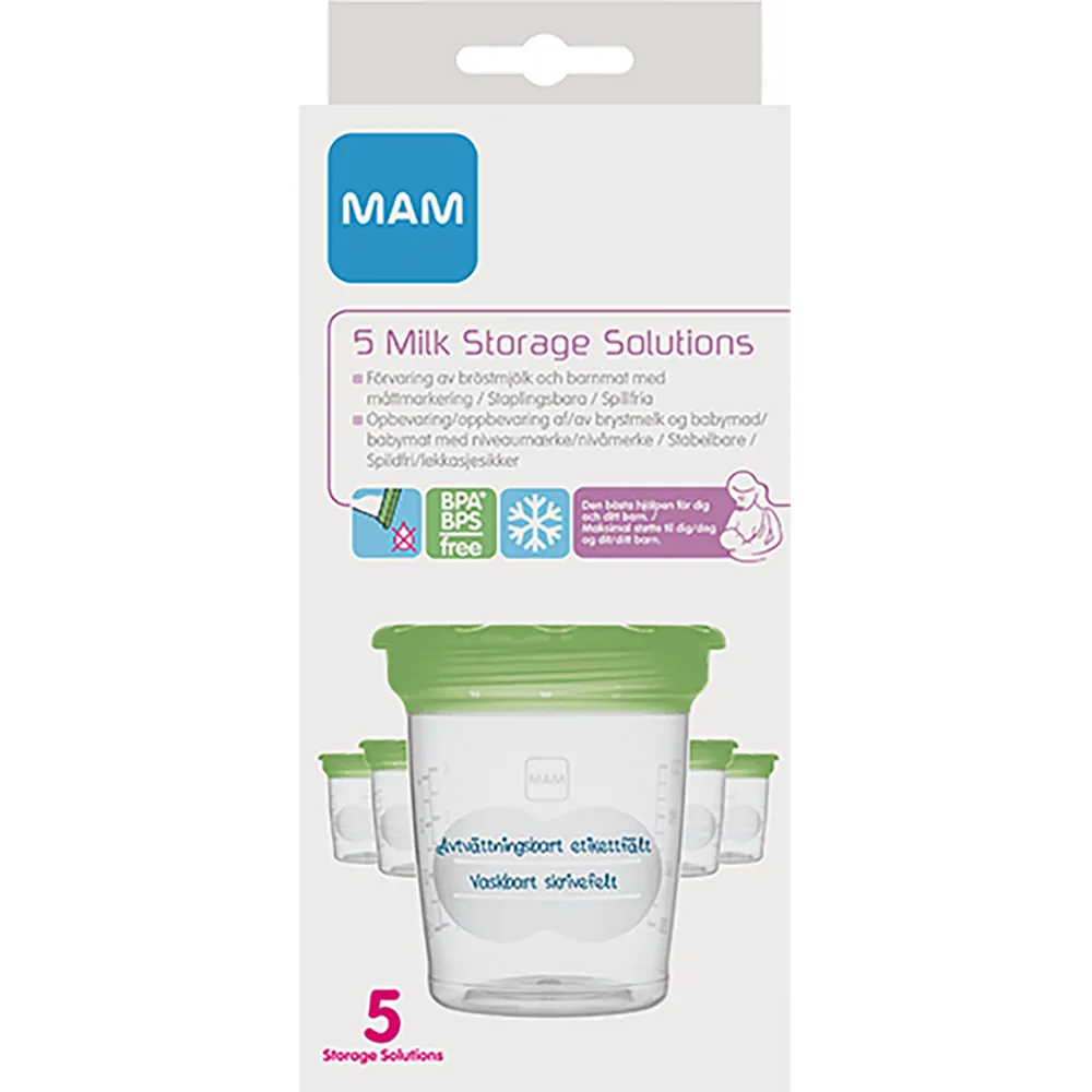 MAM Milk Storage Solution 5p grön