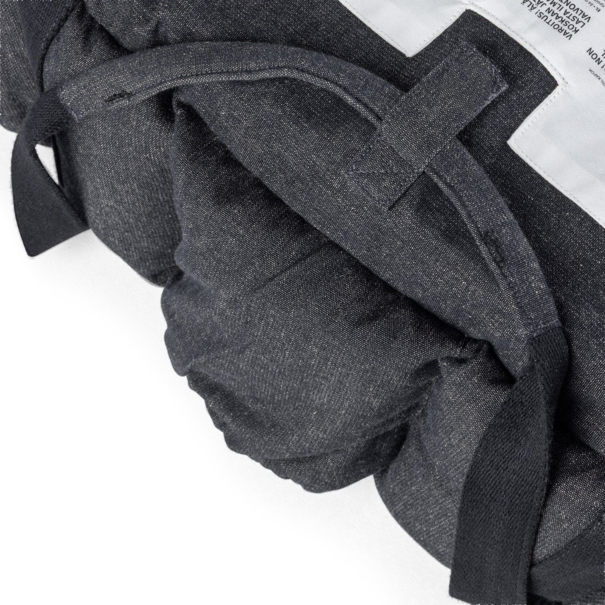 Sebra Babynest 3-i-1 med huv dark grey melange