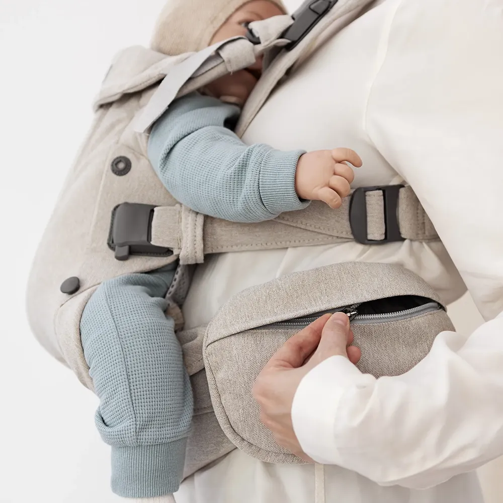 Babybjörn Förvaringsficka till bärsele Vävd mélange Light beige