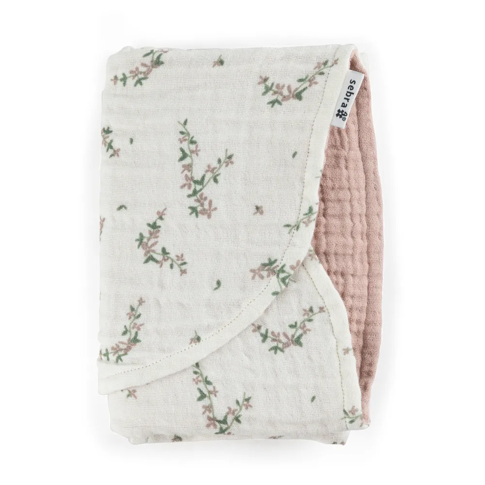 Sebra Skötbäddsunderlägg 2-pack muslin Powder blue