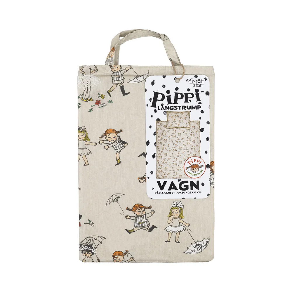Rätt Start Pippi Långstrump Påslakanset vagn/vagga