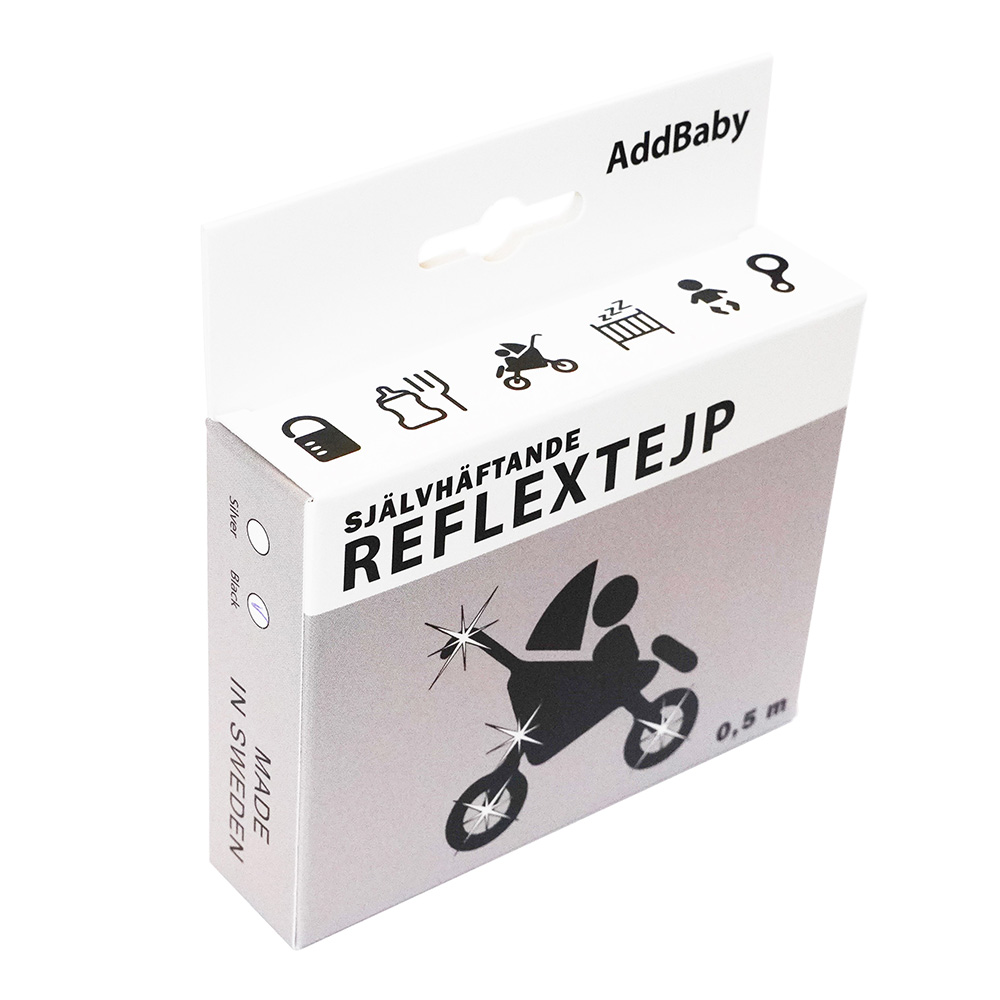 Addbaby Reflextejp 0,5m Silver