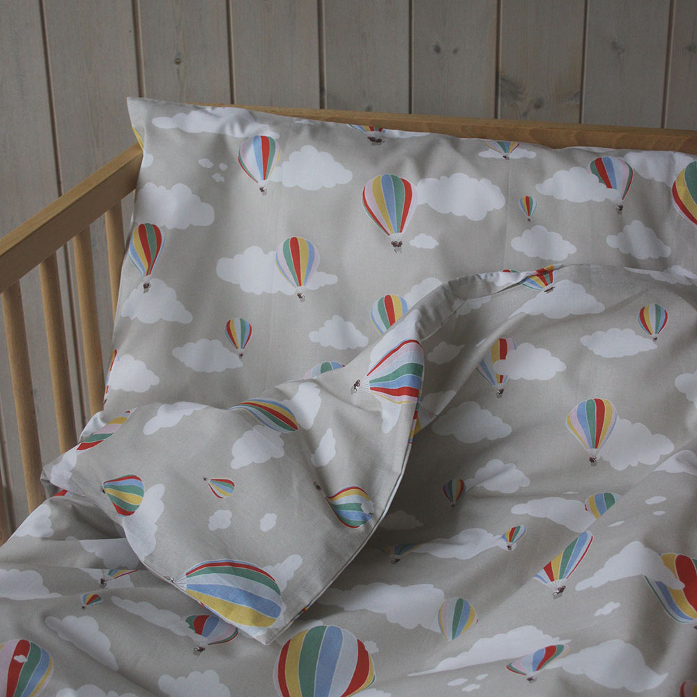 Rätt Start Luftballong Påslakanset vagn/vagga greige