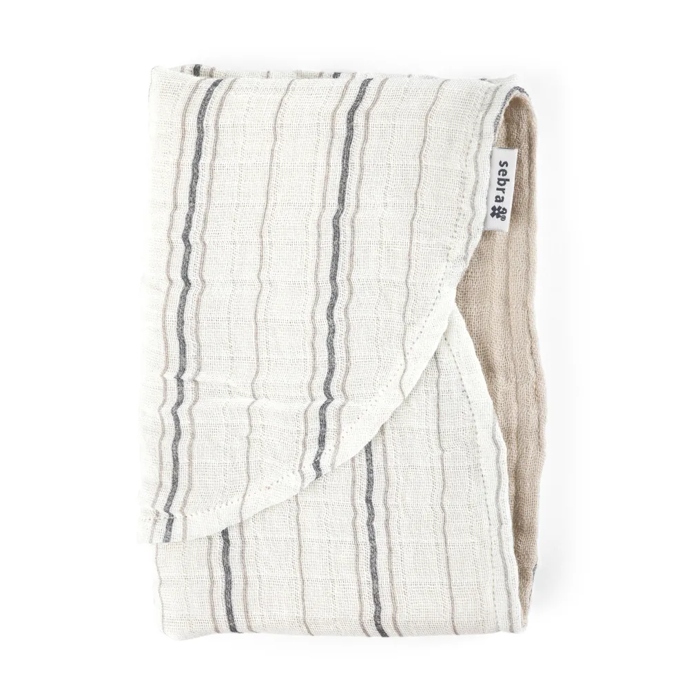 Sebra Skötbäddsunderlägg 2-pack muslin Stripe