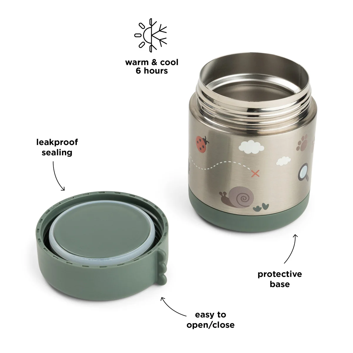 Done by Deer mattermos tiny trails green 300 ml