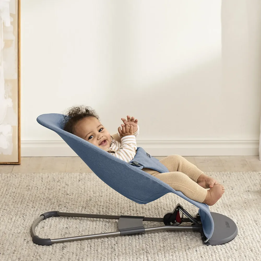 Babybjörn Babysitter Bliss vävd Melange Blue