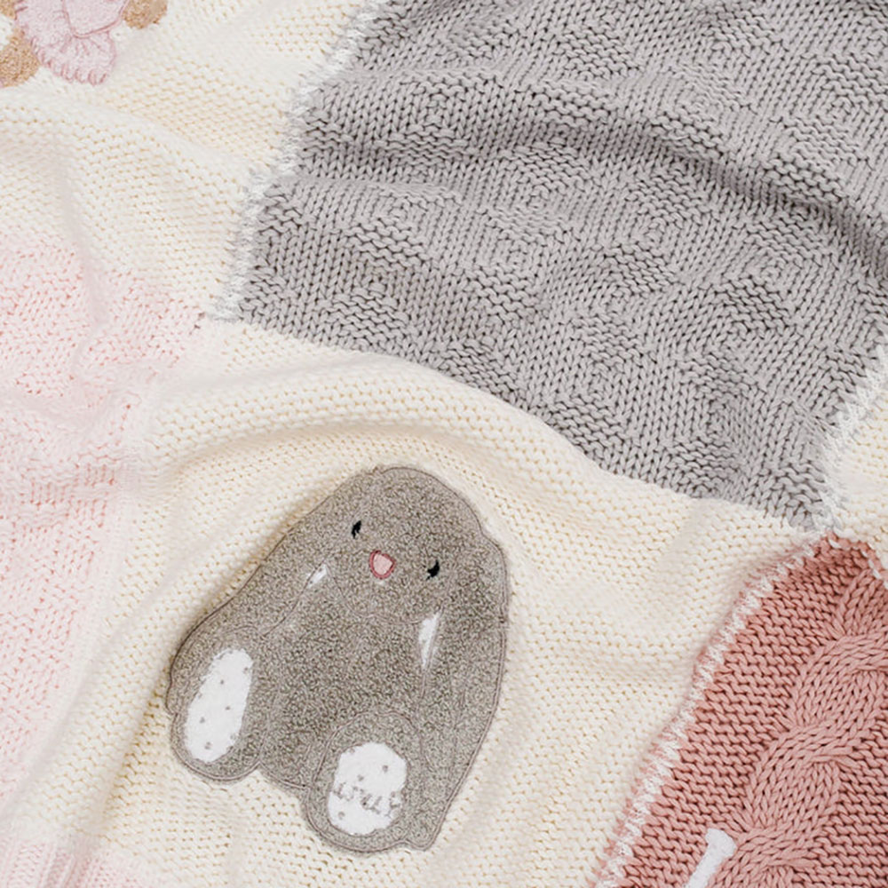 Livly Playroom Stickad Filt Pink