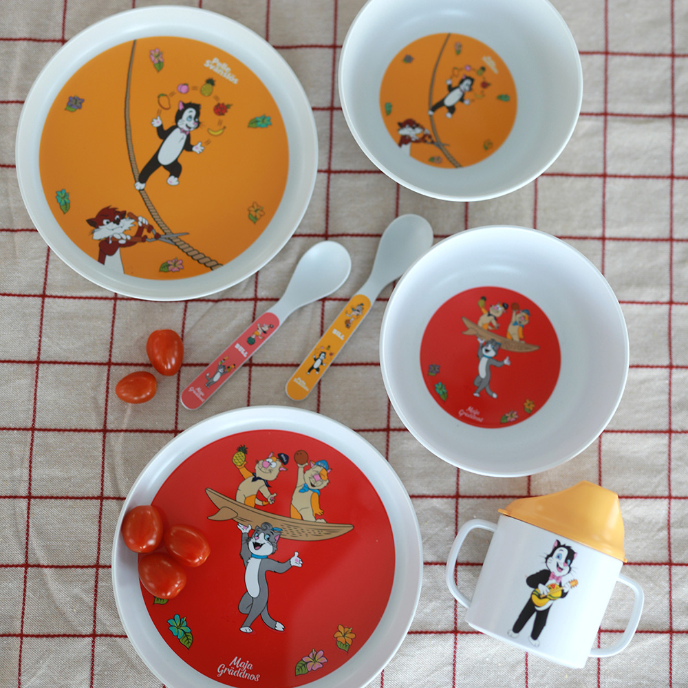 Rätt Start Pelle Svanslös Flat tallrik med kant korall