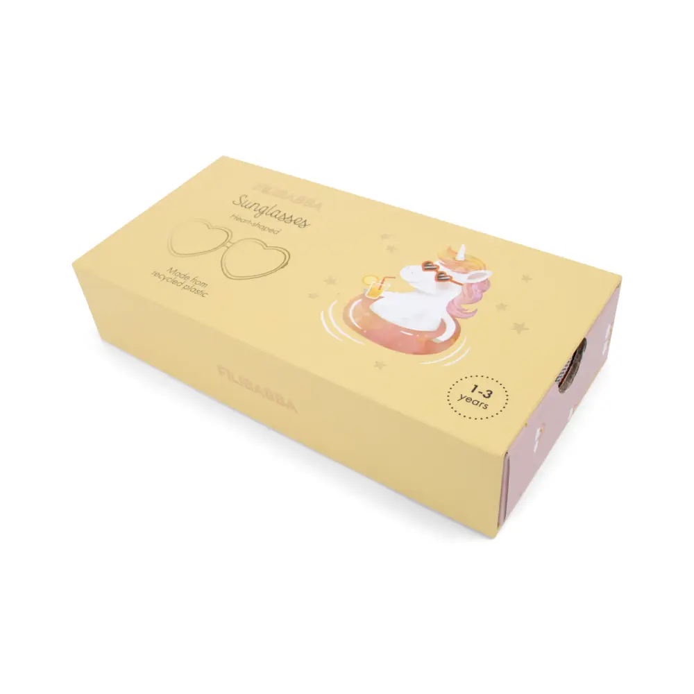 Filibabba Solglasögon barn 1-3 år – heart peach