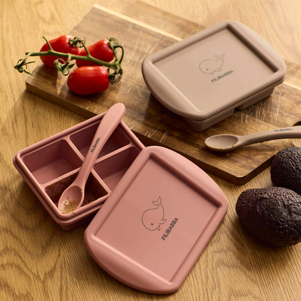 Filibabba skedar silikon 3-pack Rose Mix