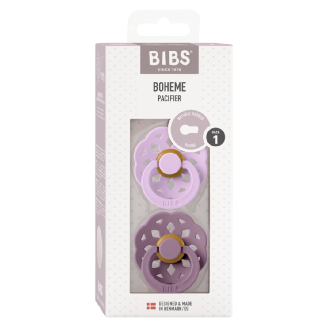 BIBS napp Boheme 2-pack 0-6m Violet Sky/Mauve