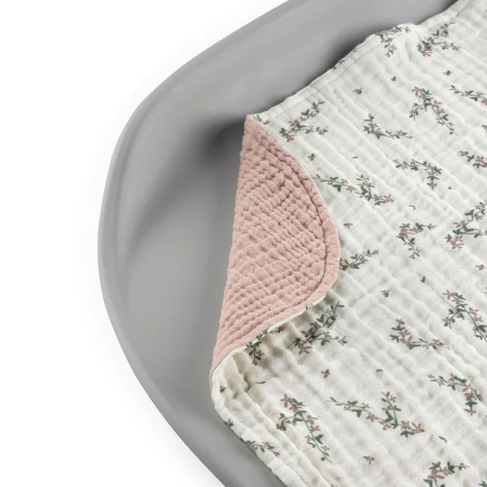 Sebra Skötbäddsunderlägg 2-pack muslin Powder blue