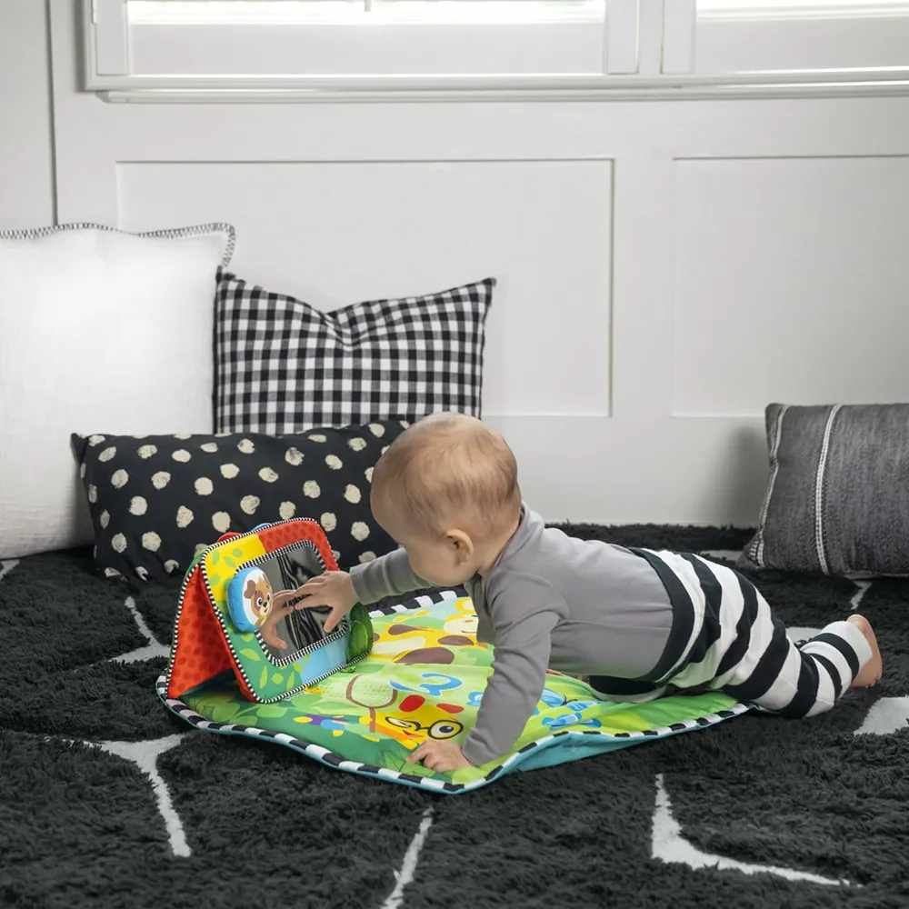 Baby Einstein Discovery Garden Tummy Time Mat & Mirror