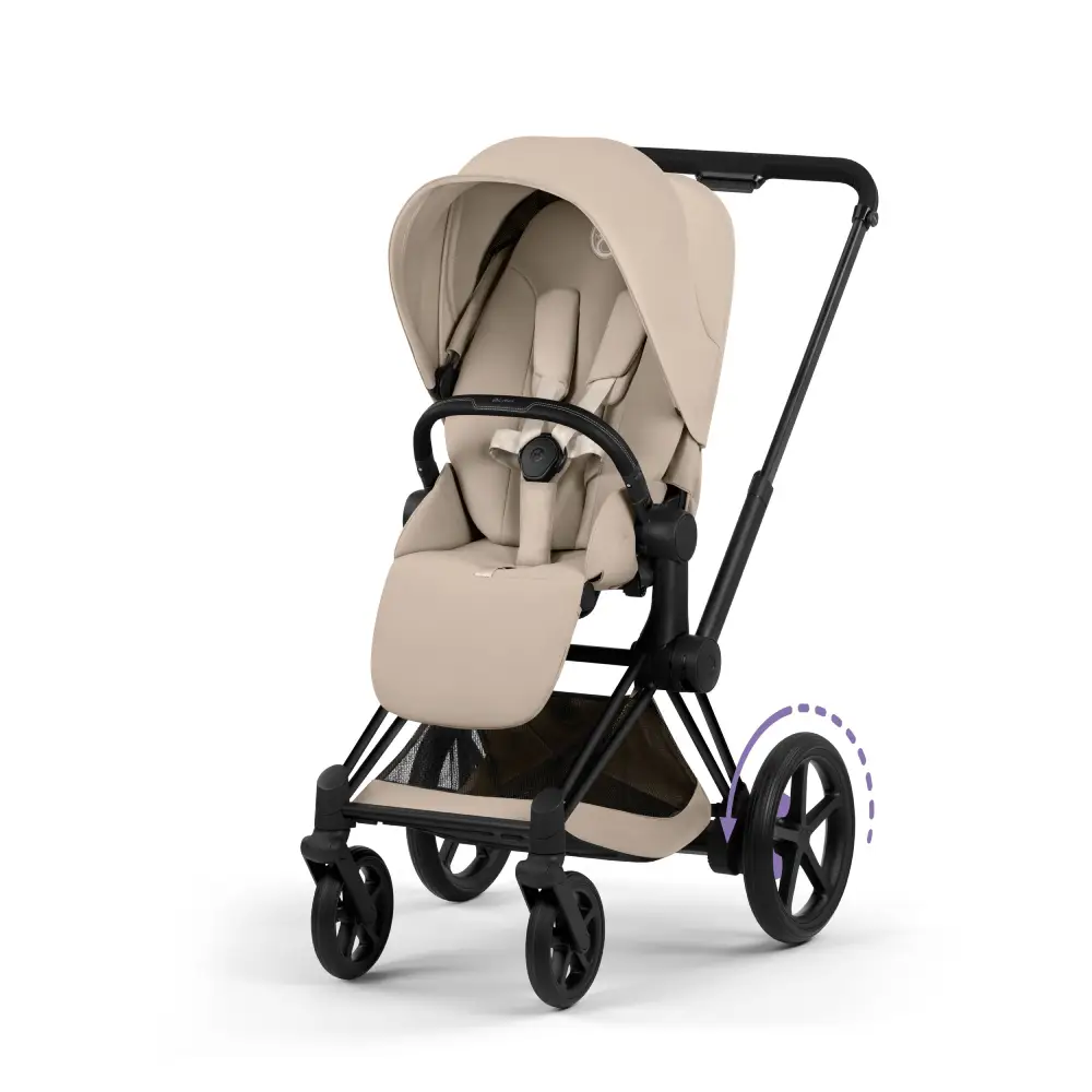Cybex ePriam Barnvagn Matt Black/Cozy Beige