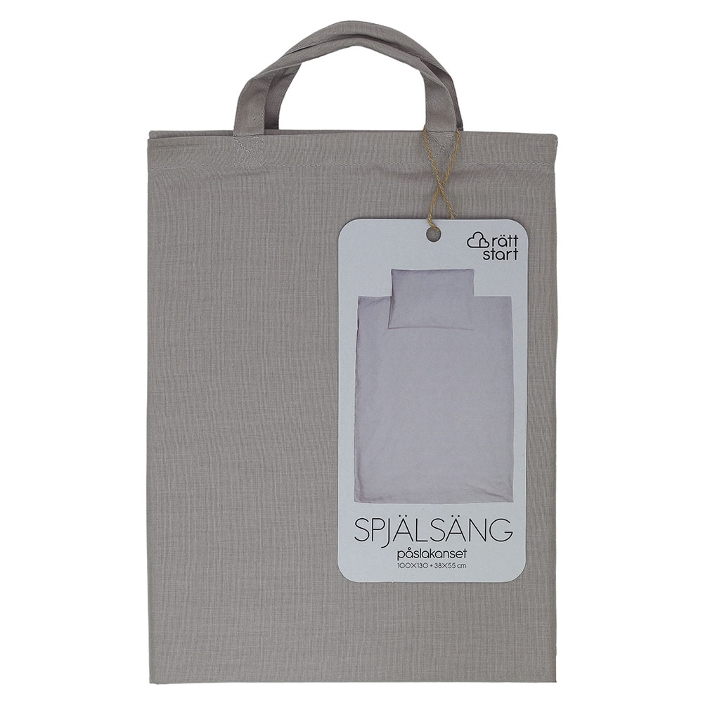 Rätt Start Påslakanset spjälsäng grå