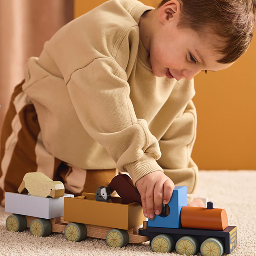 Kids Concept Tåg Med Bondgårdsdjur