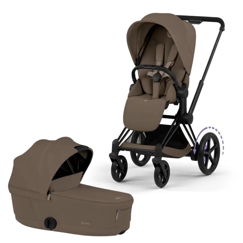 Cybex ePriam Barnvagn Matt Black/Coconut Brown