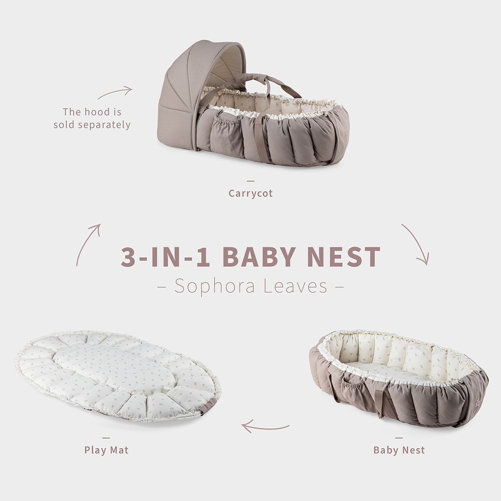 Sebra 3-in-1 Baby Nest Sophora Leaves