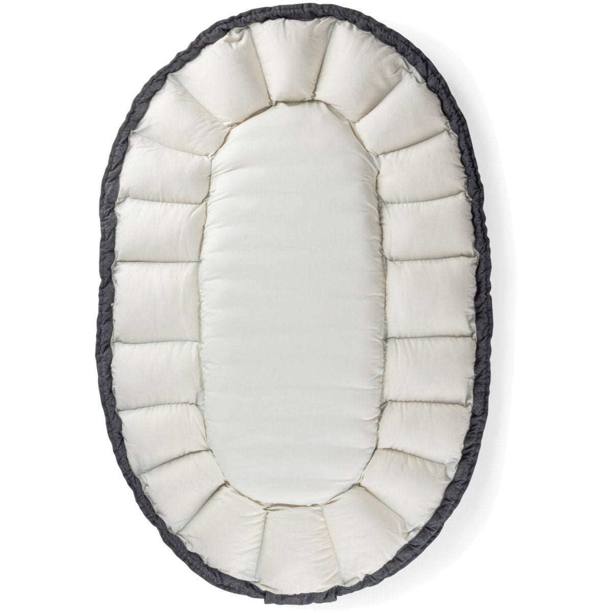 Sebra Babynest 3-i-1 med huv dark grey melange