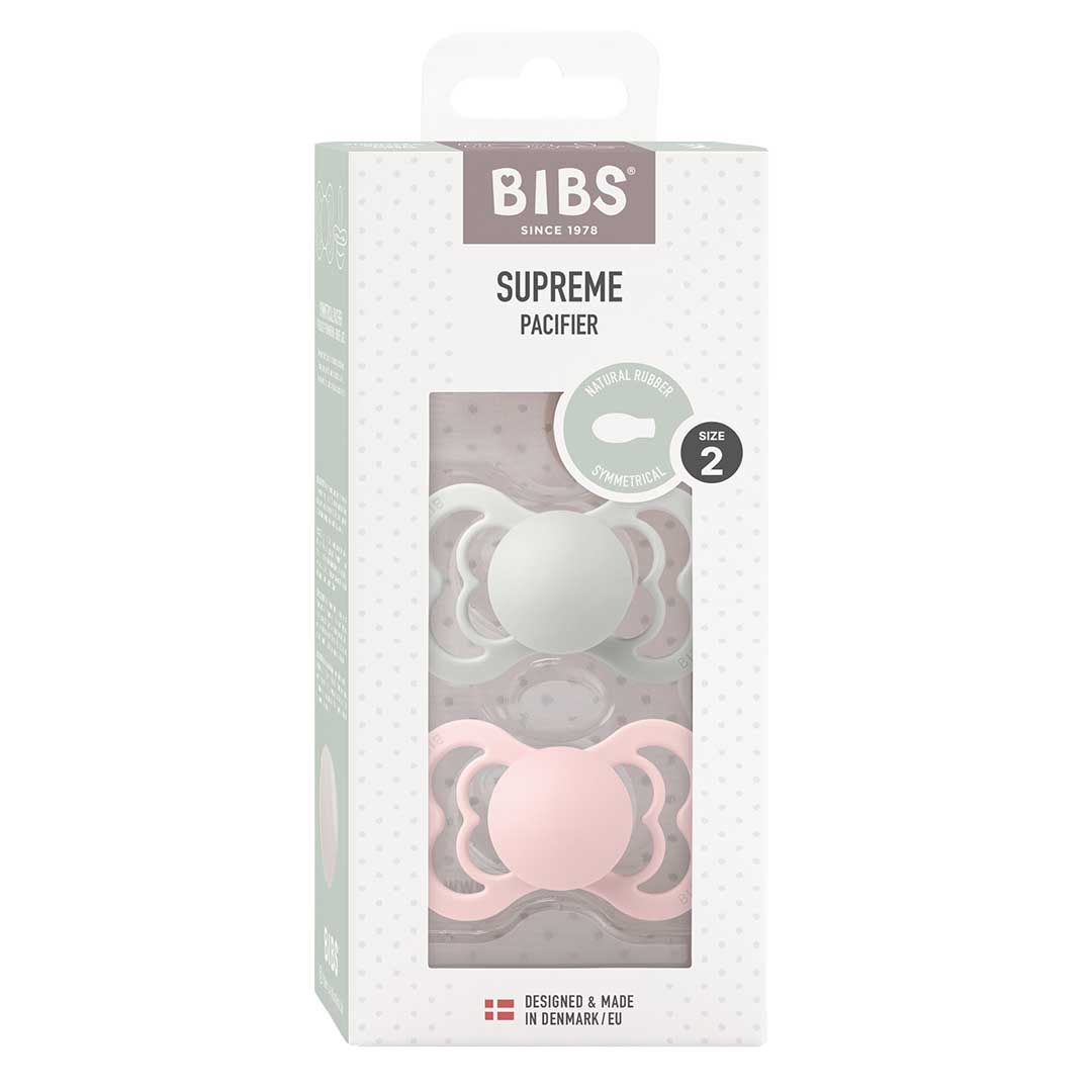 BIBS napp Supreme 2-pack 6-18m Haze/Blossom