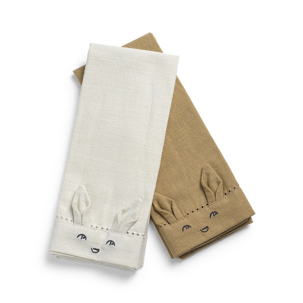 Elodie Details servetter 2pack Lily White / Warm sand