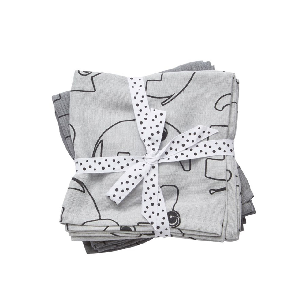 Done by Deer Swaddle 2-pack Contour Grå