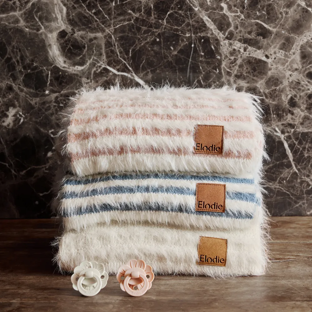 Elodie Details Furry Knit Filt Vanilla White