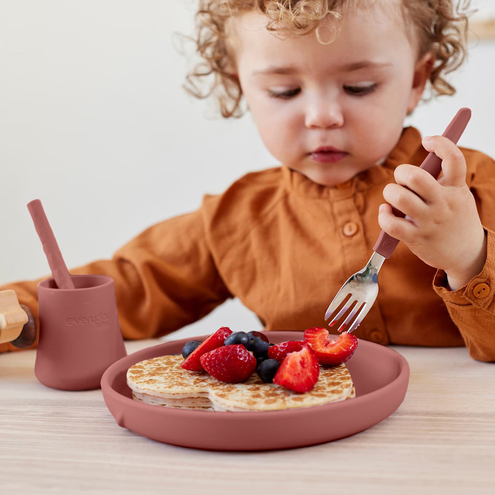 Everyday Baby silikontallrik Nature Red