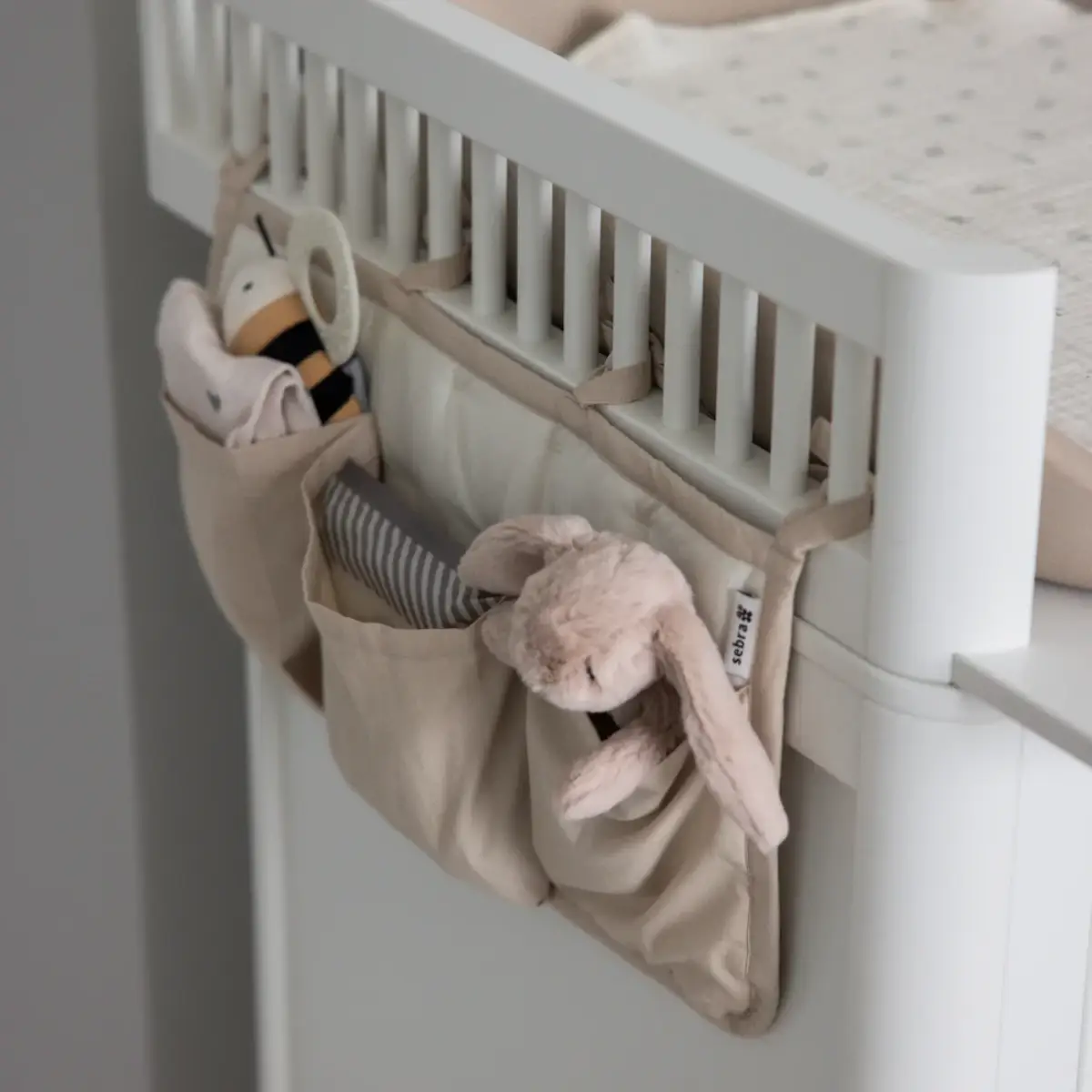 Sebra 3-fack organiser skötbord morning beige