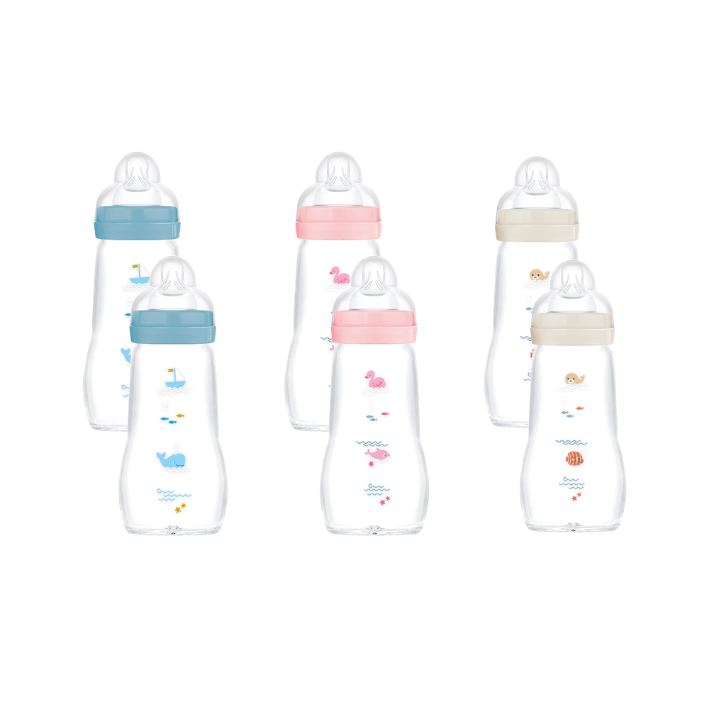 MAM Feel Good Glasflaska 260 ml 1p Blandade färger