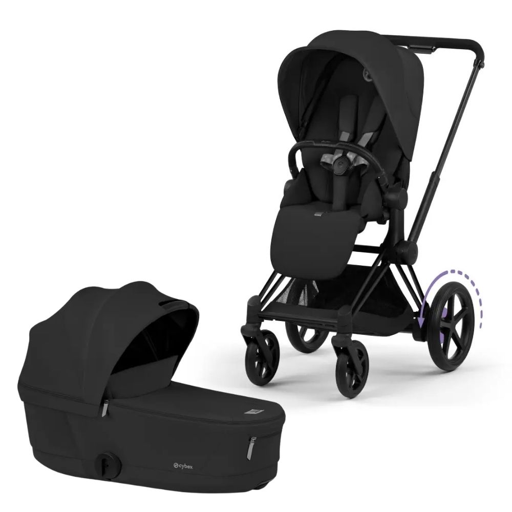 Cybex ePriam Barnvagn Matt Black/Sepia Black
