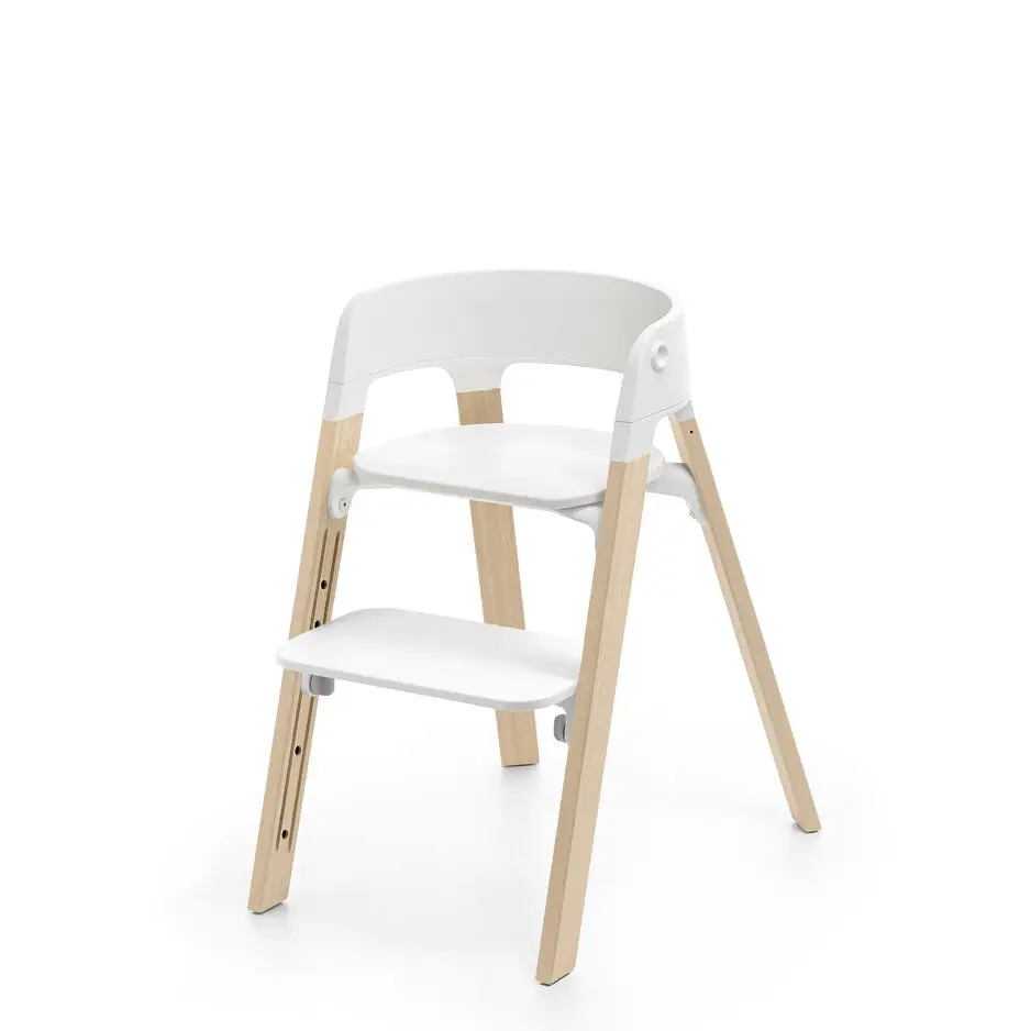 Stokke Steps 3in1 matstol White/Natural