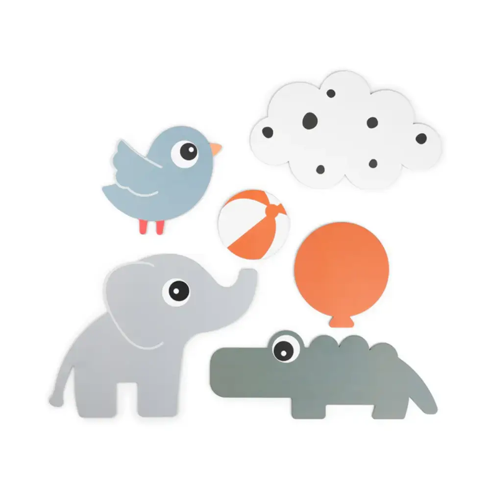 Done by Deer Wall Väggdekoration 6 st  Deer friends Colour mix