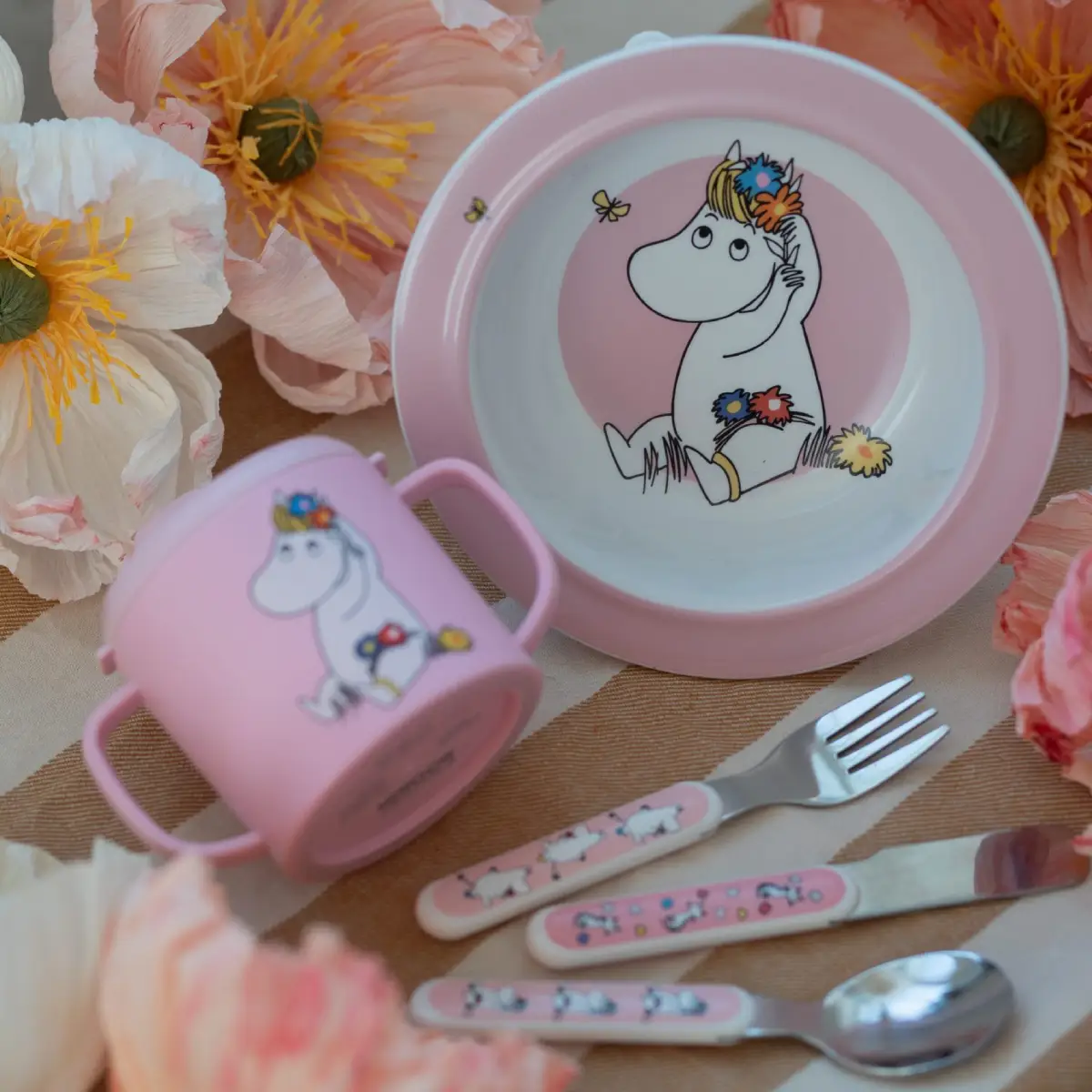 Rätt Start Mumin äng, pipmugg, rosa